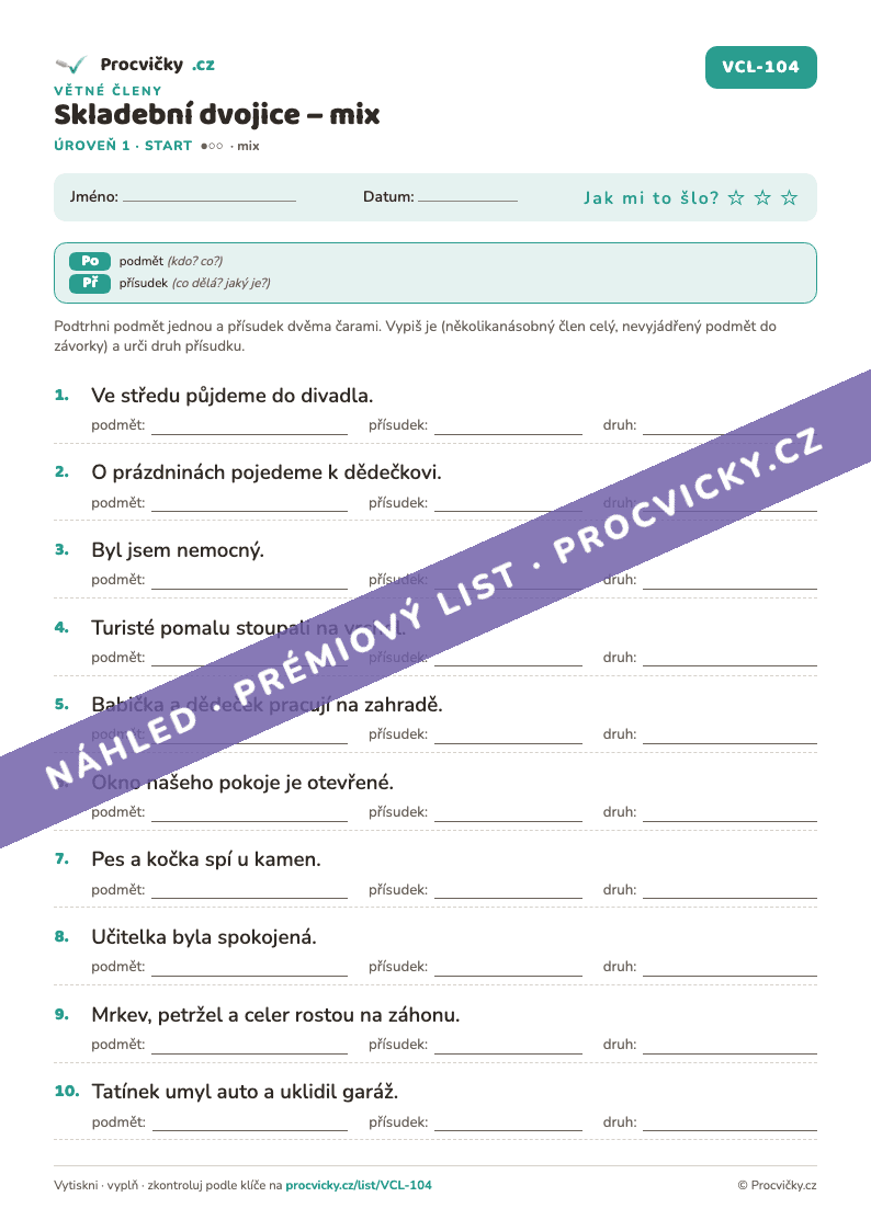 Náhled listu Skladební dvojice – mix
